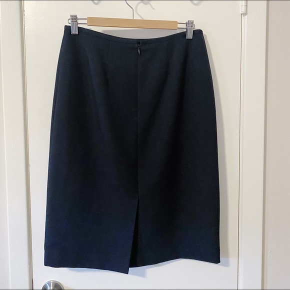 Navy Kasper Pencil Skirt - Picture 3 of 5